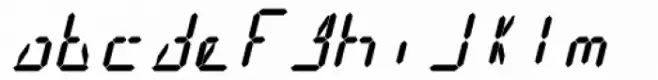 14 Segment LED Display Bold Italic