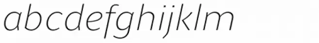 Clara Sans Thin Italic
