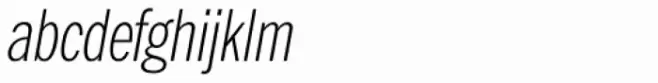 Franklin Pro Condensed Thin Italic