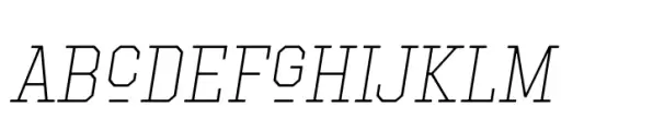 Hockeynight Serif Thin Italic