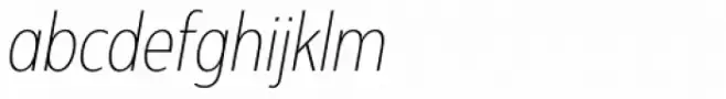 Interval Next Condensed Ultra Light Italic