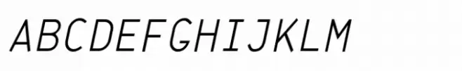 JetJaneMono Thin Condensed Italic Caps