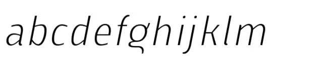 Mally Condensed Extra Light Italic