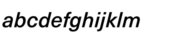 Neue Haas Unica Paneuropean Medium Italic