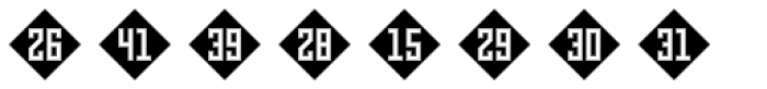 Numbers Style Three-Diamond Negative
