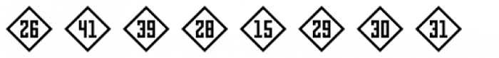 Numbers Style Three-Diamond Positive