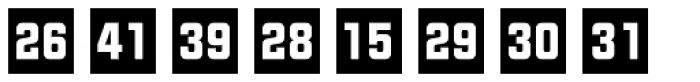 Numbers Style Two-Square Negative