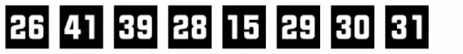 Numbers Style Two-Square Negative