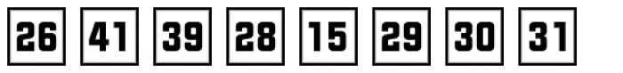 Numbers Style Two-Square Positive