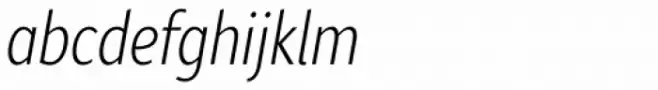 Rival Sans Narrow Extra Light Italic
