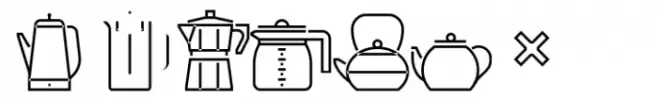 Square Line Icons Coffee Coffee 2