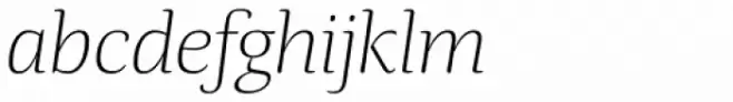 Tanger Serif Wide Light Italic