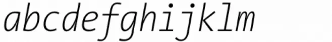 The Sans Mono Condensed ExtraLight Italic