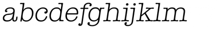 Typewriter Serial Light Italic