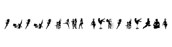Sexy Silouette Stencils  Descarca Fonturi Gratis