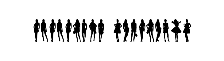 Model Woman Silhouettes  Descarca Fonturi Gratis