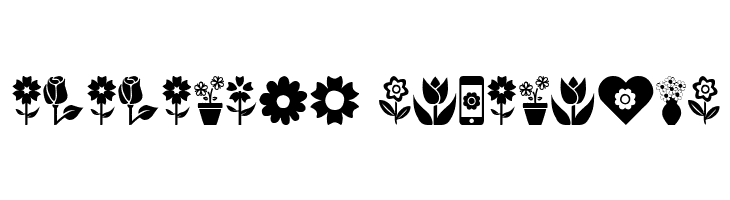 Flower Icons  Descarca Fonturi Gratis