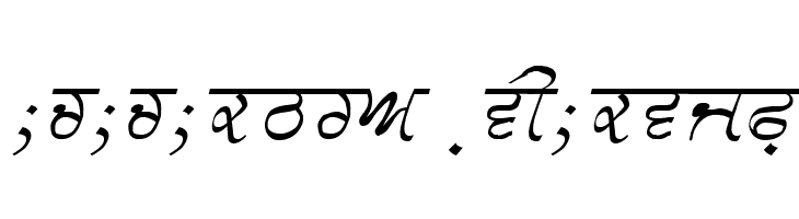 GurmukhiLys 030 Italic  Descarca Fonturi Gratis