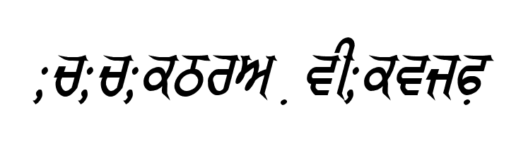 GurmukhiLys 040 Italic  Descarca Fonturi Gratis