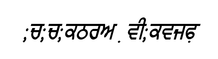 GurmukhiLys 010 Italic  Descarca Fonturi Gratis