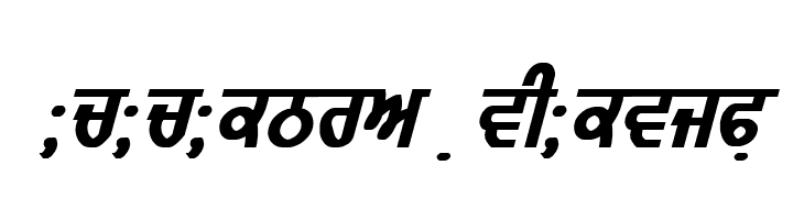 GurmukhiLys 010 Bold Italic  Descarca Fonturi Gratis
