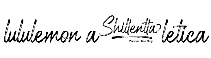 Shillentta Personal Use Only  Descarca Fonturi Gratis