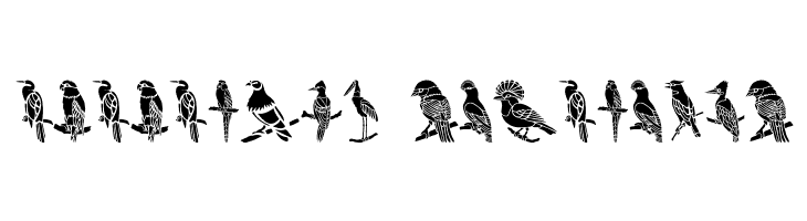 HFF Bird Stencil  Descarca Fonturi Gratis
