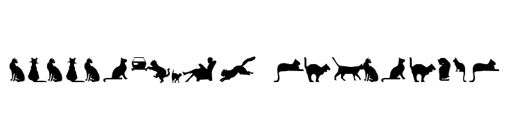 Cat Silhouettes  Descarca Fonturi Gratis