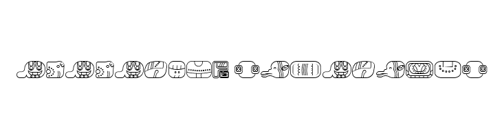 mayan glyphs outline Regular  Descarca Fonturi Gratis