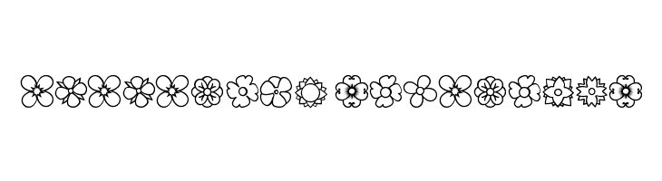 Flowers dots bats tfb  Descarca Fonturi Gratis