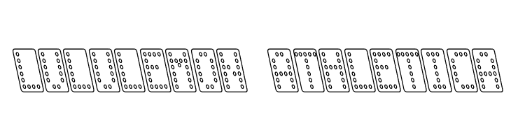 Domino smal kursiv omrids  Descarca Fonturi Gratis