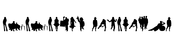 Human Silhouettes Free Six  Descarca Fonturi Gratis
