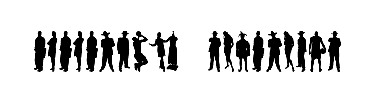 Human Silhouettes Free Eight  Descarca Fonturi Gratis