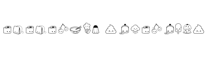 Kawaii Food Font  Descarca Fonturi Gratis