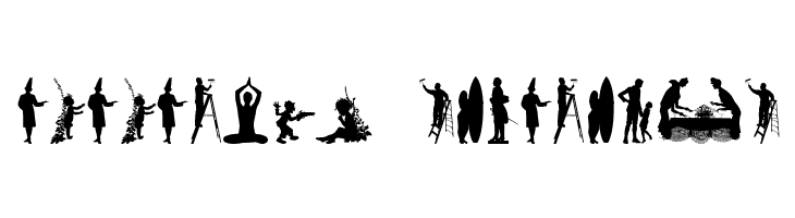 Human Silhouettes Free Nine  Descarca Fonturi Gratis