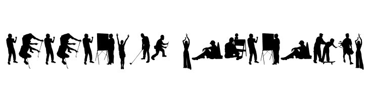 Human Silhouettes Free Seven  Descarca Fonturi Gratis