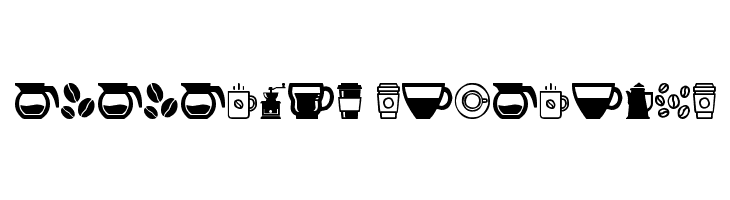 coffee icons  Descarca Fonturi Gratis