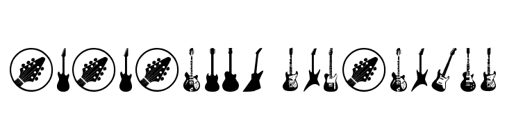 Electric Guitar Icons  Descarca Fonturi Gratis