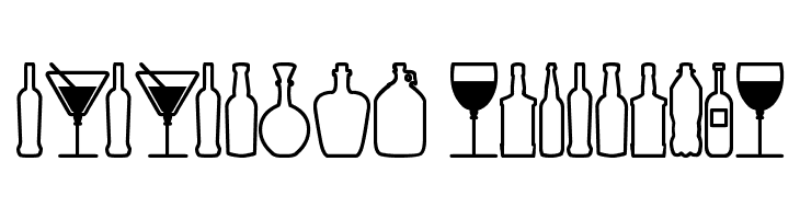 Glass and bottles St  Descarca Fonturi Gratis