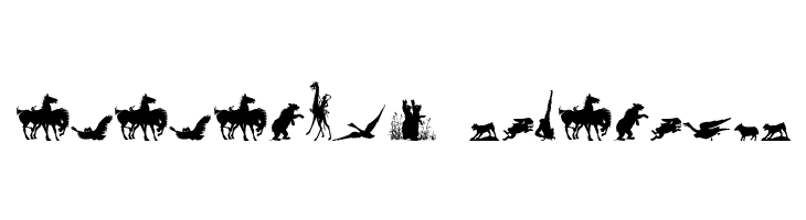 Animal Silhouettes Four Regular  Descarca Fonturi Gratis