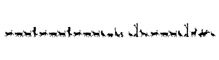 Animal Silhouettes Three  Descarca Fonturi Gratis